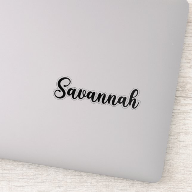 Sticker Savannah Nom - Calligraphie manuscrite (Détail)