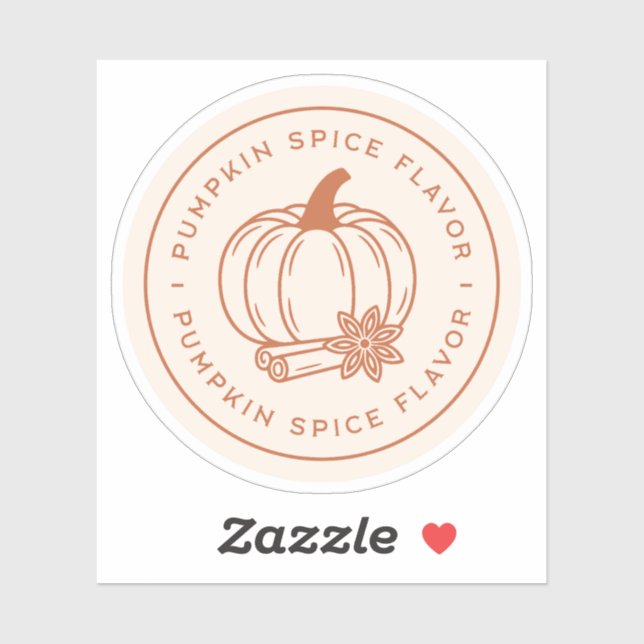 Sticker Saveur de pumpkin spice fait maison esthétique (Feuille)