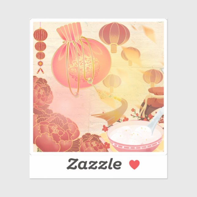 Sticker Saveurs du Nouvel An et Prospérité (Feuille)