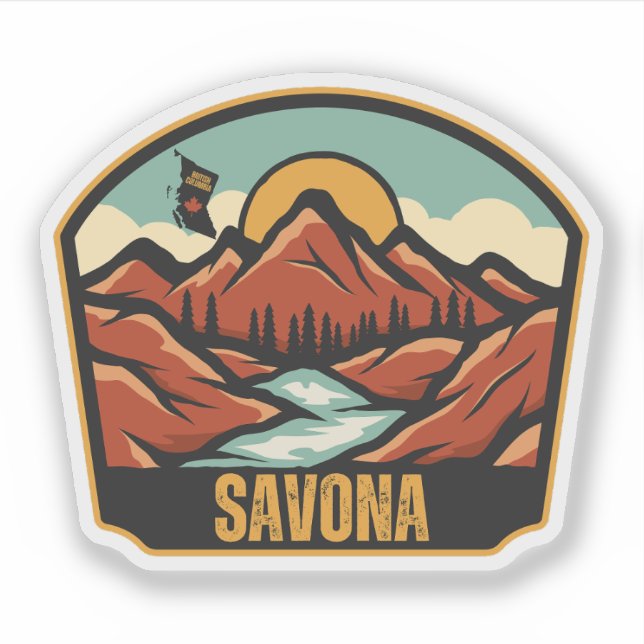 Sticker Savona, Colombie-Britannique (Devant)