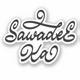 Sticker Sawadee Ka - Salutation thaïlandaise