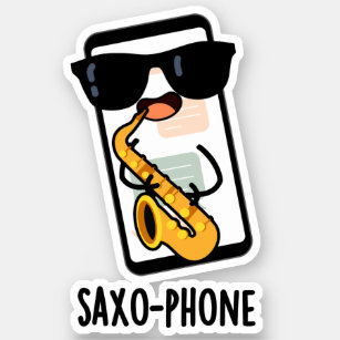 Sticker Saxo-phone amusant de téléphones cellulaires Puns