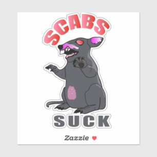 Sticker Scabby Rat - Scabs Suck