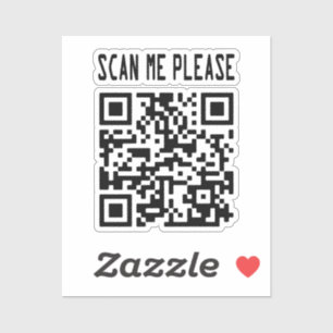 Sticker Scan Me Please QR Code - Smile, It's Free