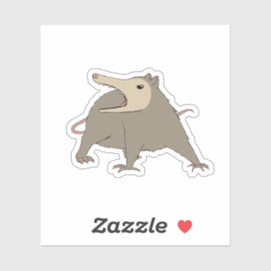 Sticker Scander en colère Possum Cute Cartoon