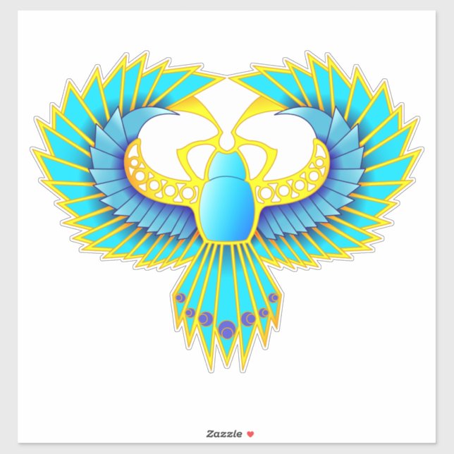 Sticker Scarab bleu (Feuille)