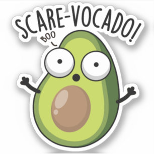 Sticker Scare-vocaco Funny Avocado Puns