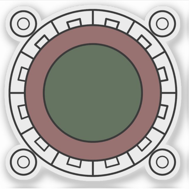 Sticker Sceau de Chalco de Díaz Covarrubias, Mexique (Devant)