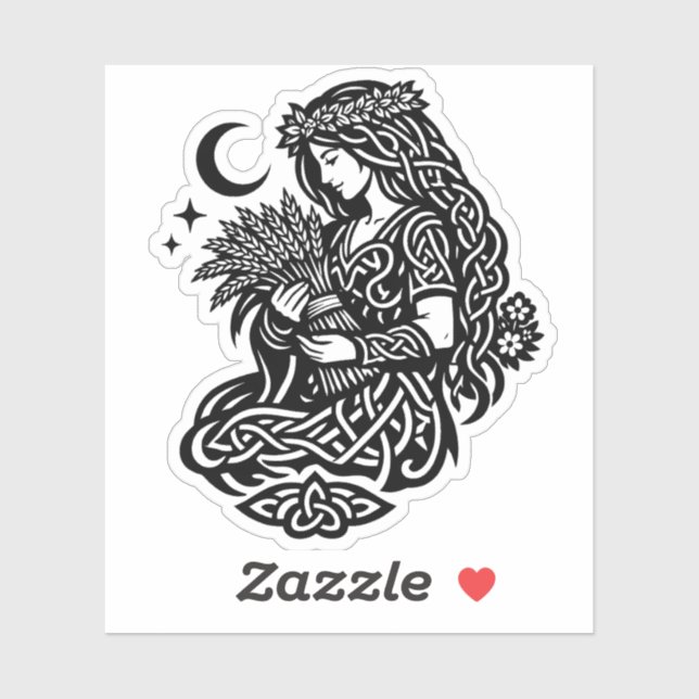 Sticker Sceau de la Vierge — Encre de zodiaque terrestre (Feuille)