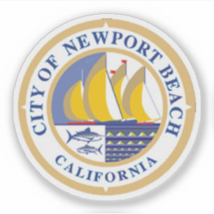 Sticker Sceau de la ville de Newport Beach, Californie