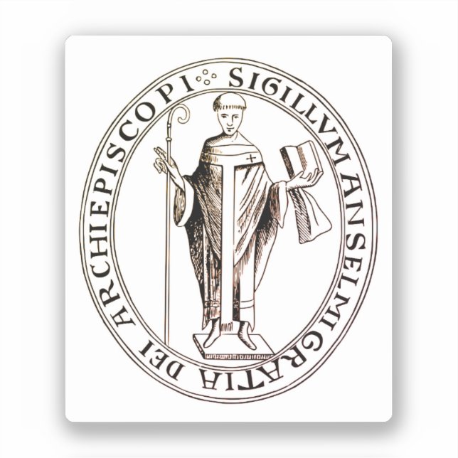 Sticker Sceau de Saint Anselm de Canterbury (Recto)