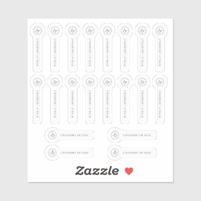 Sticker Sceau de sécurité de balme à lèvres transparent Lo (Feuille)