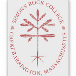 Sticker Sceau rouge vinyle rectangulaire