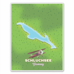 Sticker Schluchsee Allemagne carte voyage poster
