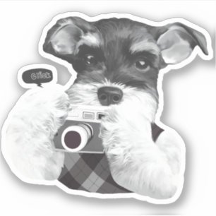 Sticker Schnauzer avec caméra