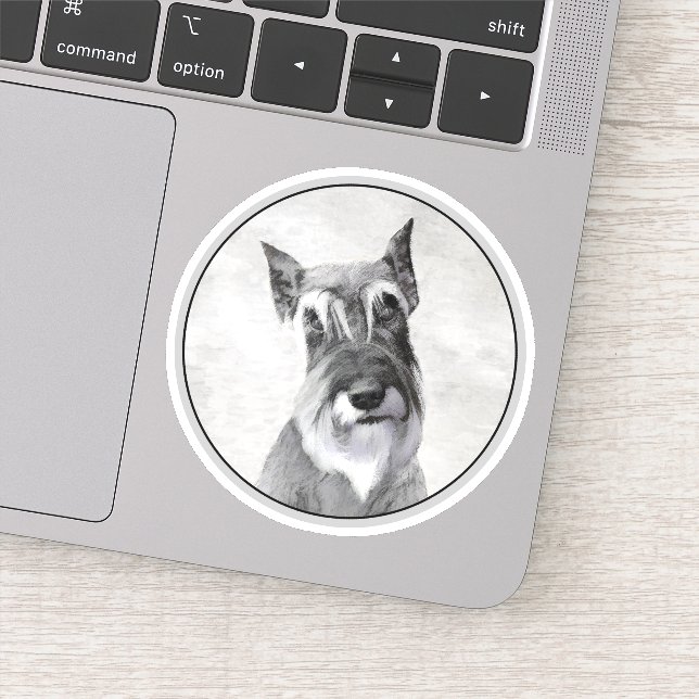 Sticker Schnauzer (géant) - Joli art original pour chien (Détail)