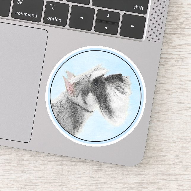 Sticker Schnauzer (Giant, Standard) Peinture - Chien Art (Détail)