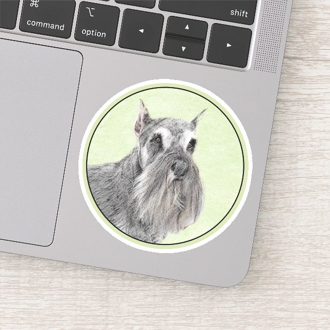 Sticker Schnauzer (Giant, Standard) Peinture - Chien Art (Détail)