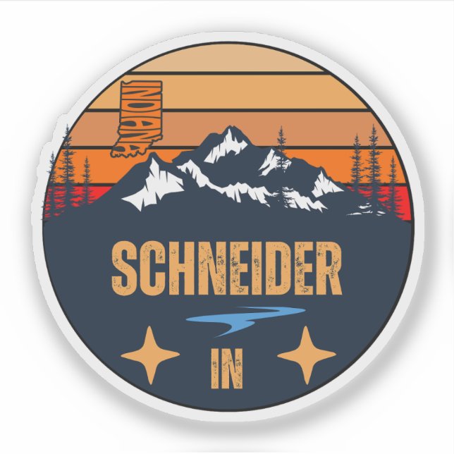 Sticker Schneider, Indiana (Devant)