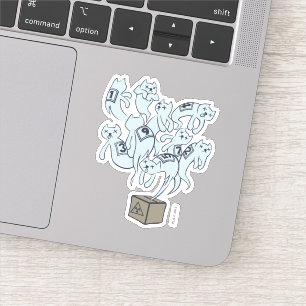 Sticker Schrödinger Cat 9 Vies