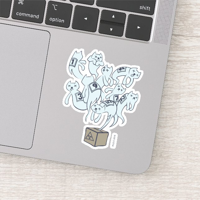 Sticker Schrödinger Cat 9 Vies (Détail)