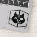 Sticker Schrödinger Cat Graphic<br><div class="desc">Ce graphique montre le chat de Schrödinger, vivant et mort dans une boîte. En termes simples, Schrödinger a déclaré que si vous placez un chat et quelque chose qui pourrait tuer le chat (un atome radioactif) dans une boîte et le scellait, vous ne sauriez pas si le chat était mort...</div>