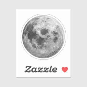 Sticker Science de l'astronomie spatiale de la Pleine lune