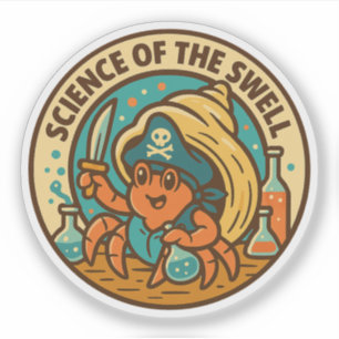 Sticker Science du Crabe Pirate de la Houle