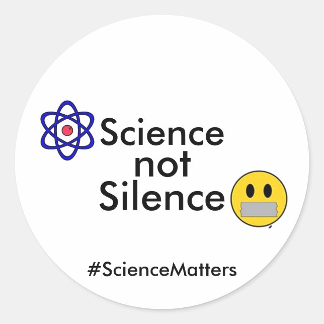 Sticker Science Not Silence (Hashtag personnalisab (Devant)