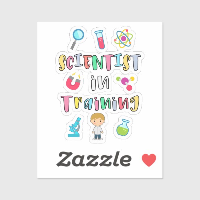 Sticker Scientist in Training for Young Scientists (Feuille)