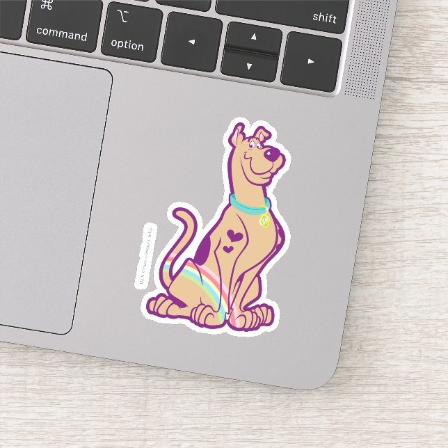 Sticker Scooby-Doo arc-en-ciel (Détail)
