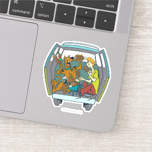 Sticker Scooby-Doo et hirsute dans la machine de mystère