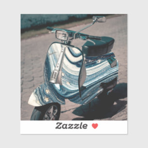 Sticker scooter aquarelle