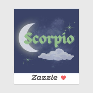 Sticker Scorpio Céleste esthétique Dreamy Moon Cloud Star