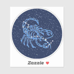 Sticker Scorpio Constellation et signe Zodiaque avec étoi