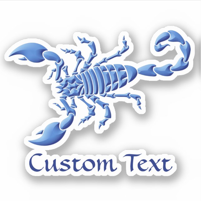 Sticker Scorpion bleu (Devant)