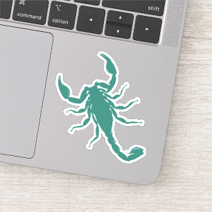 Sticker Scorpion bleu turquoise