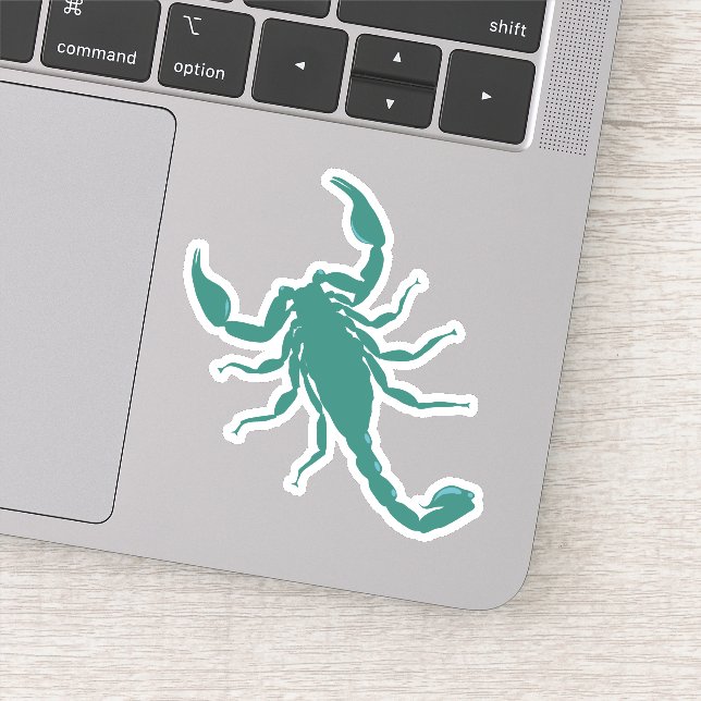 Sticker Scorpion bleu turquoise (Détail)