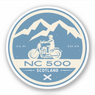 Sticker Scotland's North Coast 500 moto touring