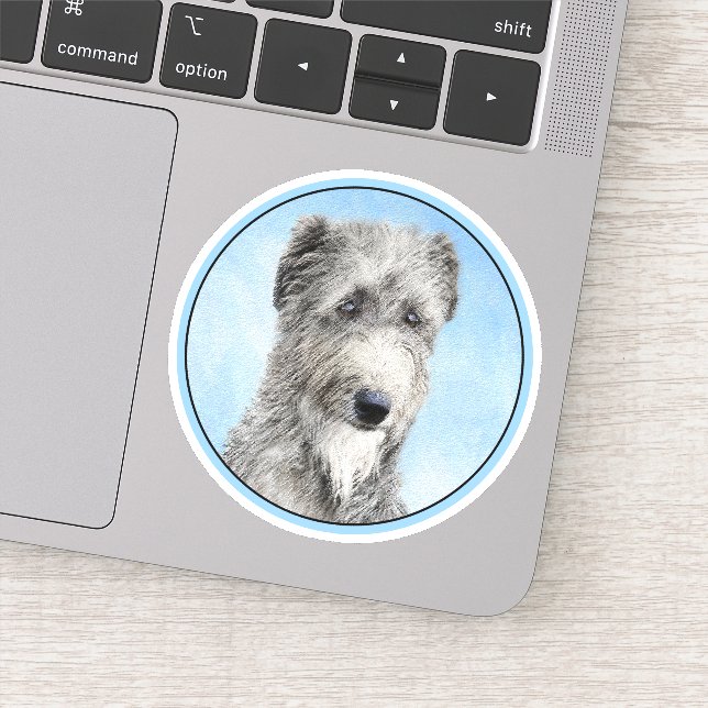 Sticker Scottish Deerhound Peinture - Cute Original Chien  (Détail)