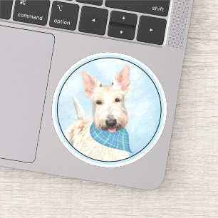 Sticker Scottish Terrier Wheaten Dog Painting Art original