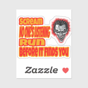 Sticker Scream & Run