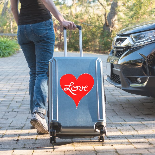 Sticker Script d'amour du coeur rouge (Valise Insitu)