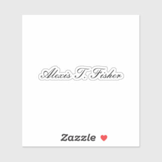 Sticker Script de calligraphie classique Simple Blanc
