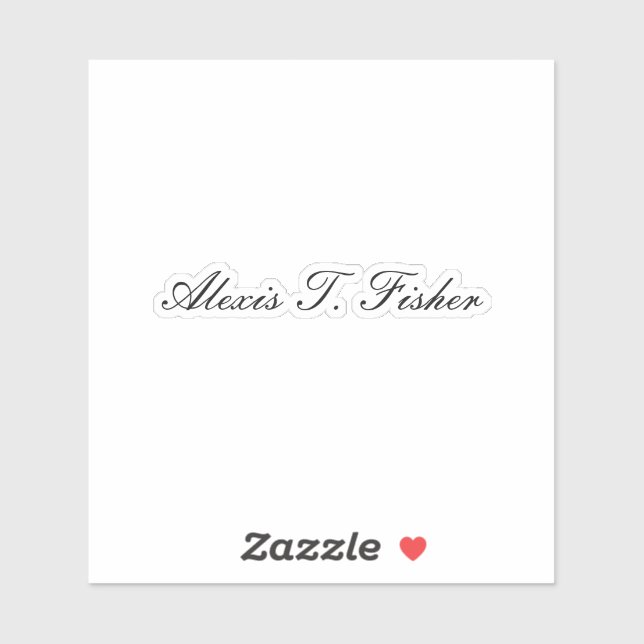 Sticker Script de calligraphie classique Simple Blanc (Feuille)