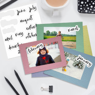 Sticker Script de calligraphie Mois noirs de l'année