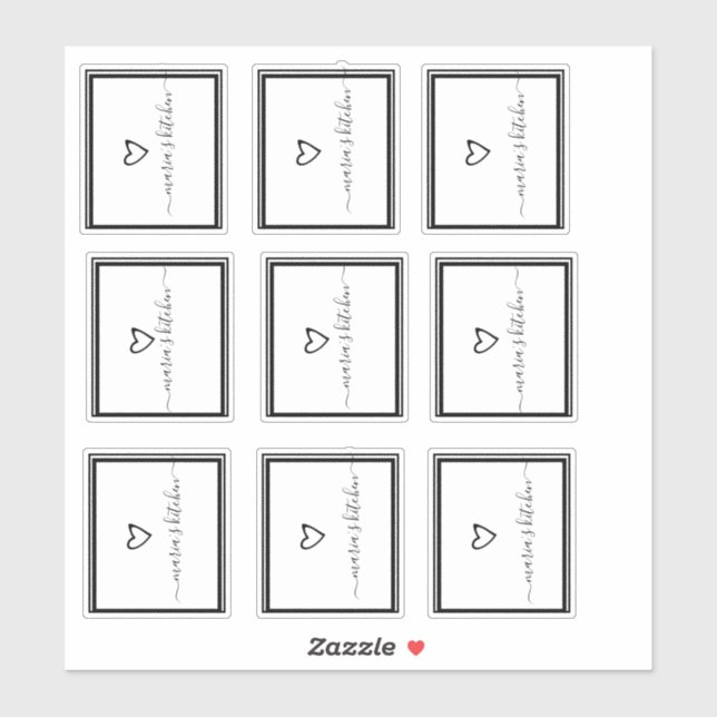 Sticker Script de l'armoire d'épices de l'organisation du  (Feuille)