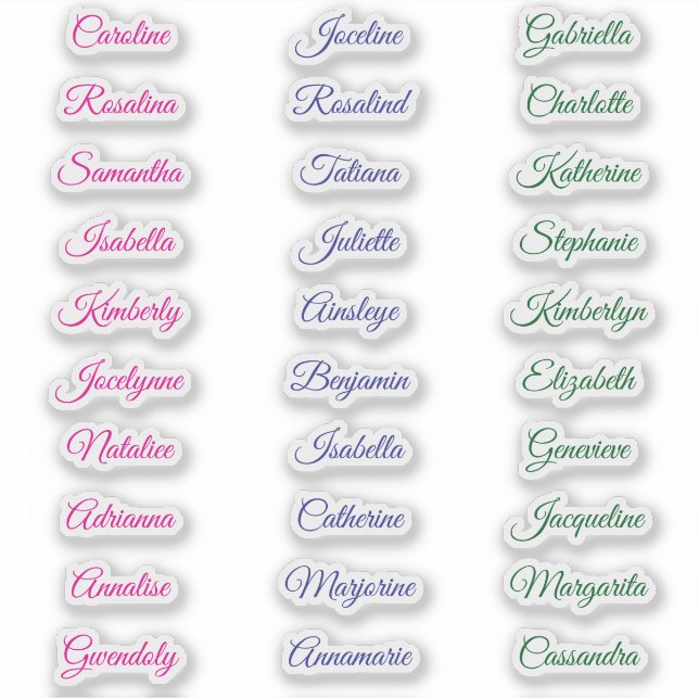 Sticker Script de nom d'élève personnalisé pour l'école (Devant)