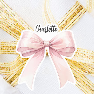 Sticker Script de nom rose bow