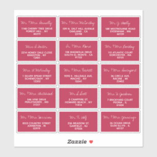 Sticker Script moderne minimaliste Mariage Adresse d'hôte